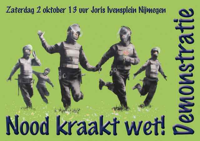affiche Nood kraakt wet!