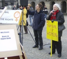 prochoice-demo Baas in eigen buik, 8 december 2007, Amsterdam